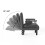 Living And Home Modern Foldable Single Sofa Bed Upholstered Lounge Armchair 6