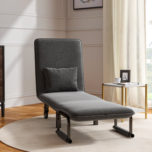 Living And Home Modern Foldable Single Sofa Bed Upholstered Lounge Armchair 2