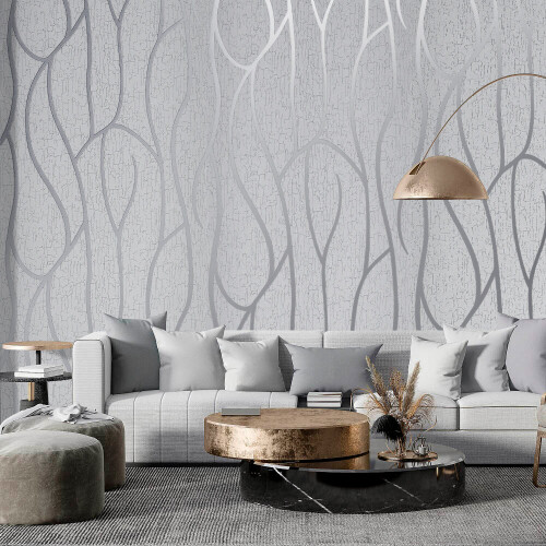 Living And Home (Grey) 9.5M*0.53M Modern 3D Embossed Textured Wallpaper Roll 1