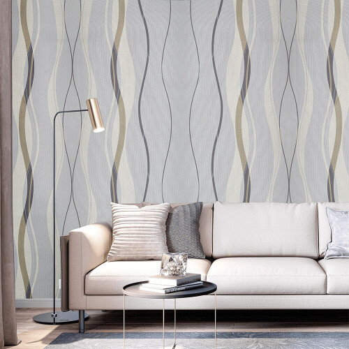 Living And Home Modern 3D Victorian Embossed 10M Wallpaper Deluxe Feature Wall Decor Paper Roll 1
