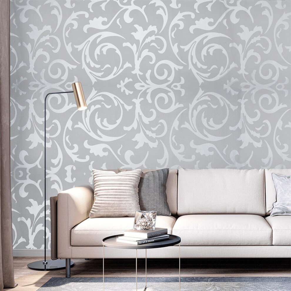 Modern Wallpaper Silver Grey Wall Paper