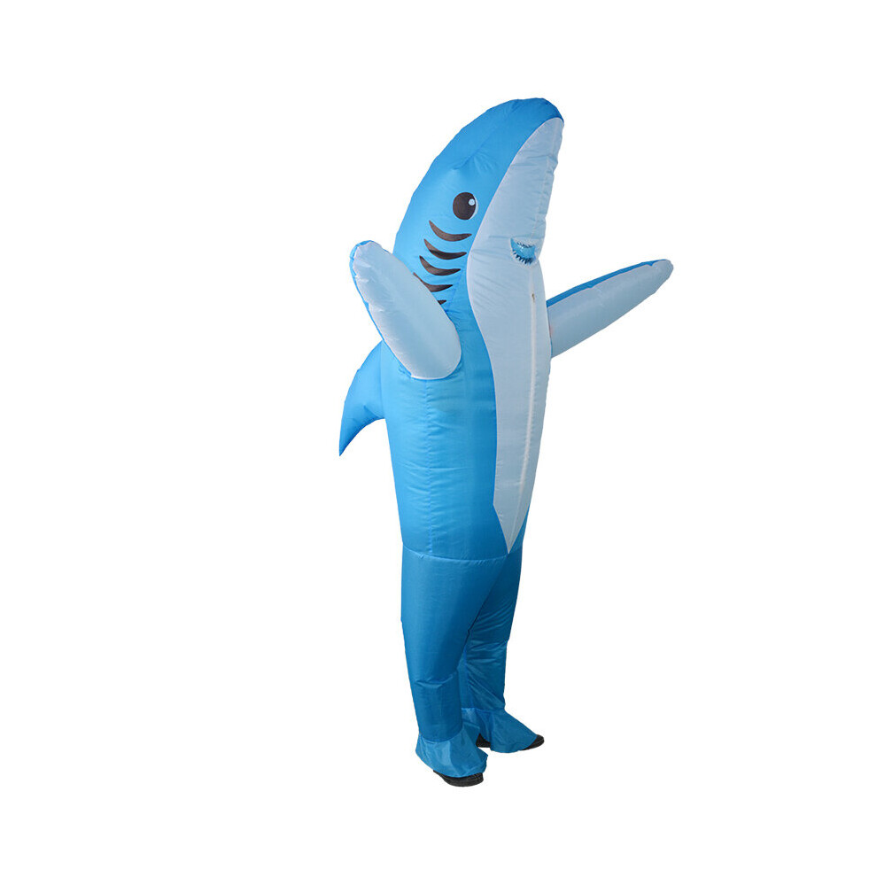 (Blue) Inflatable Shark Anime Costume Party Halloween Costume For Women Man