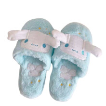 (Cinnamoroll) Cartoon Sanrio Plush Slippers Indoor Floor Women Melody Cinnamoroll Purin Kitty