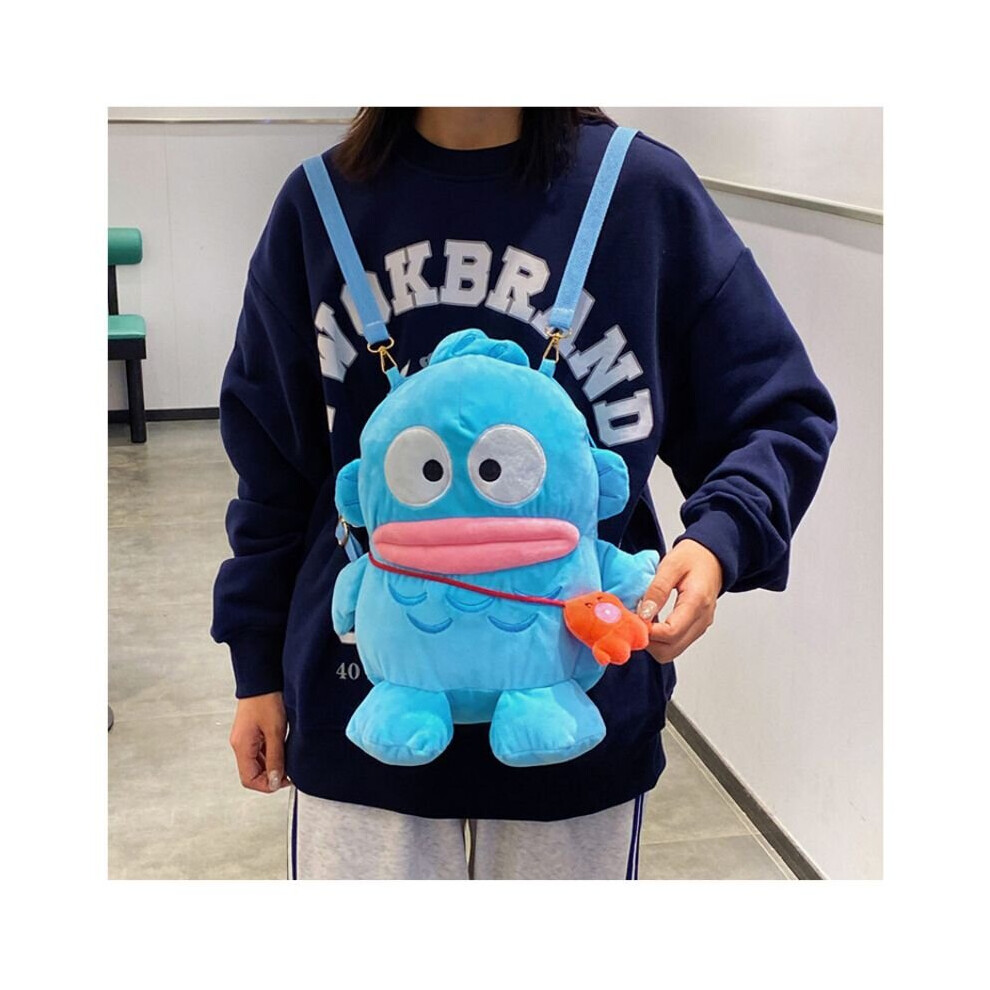 Cartoon Japanese Hangyodon Doll Backpack Personalized Girl Heart Birthday Gift