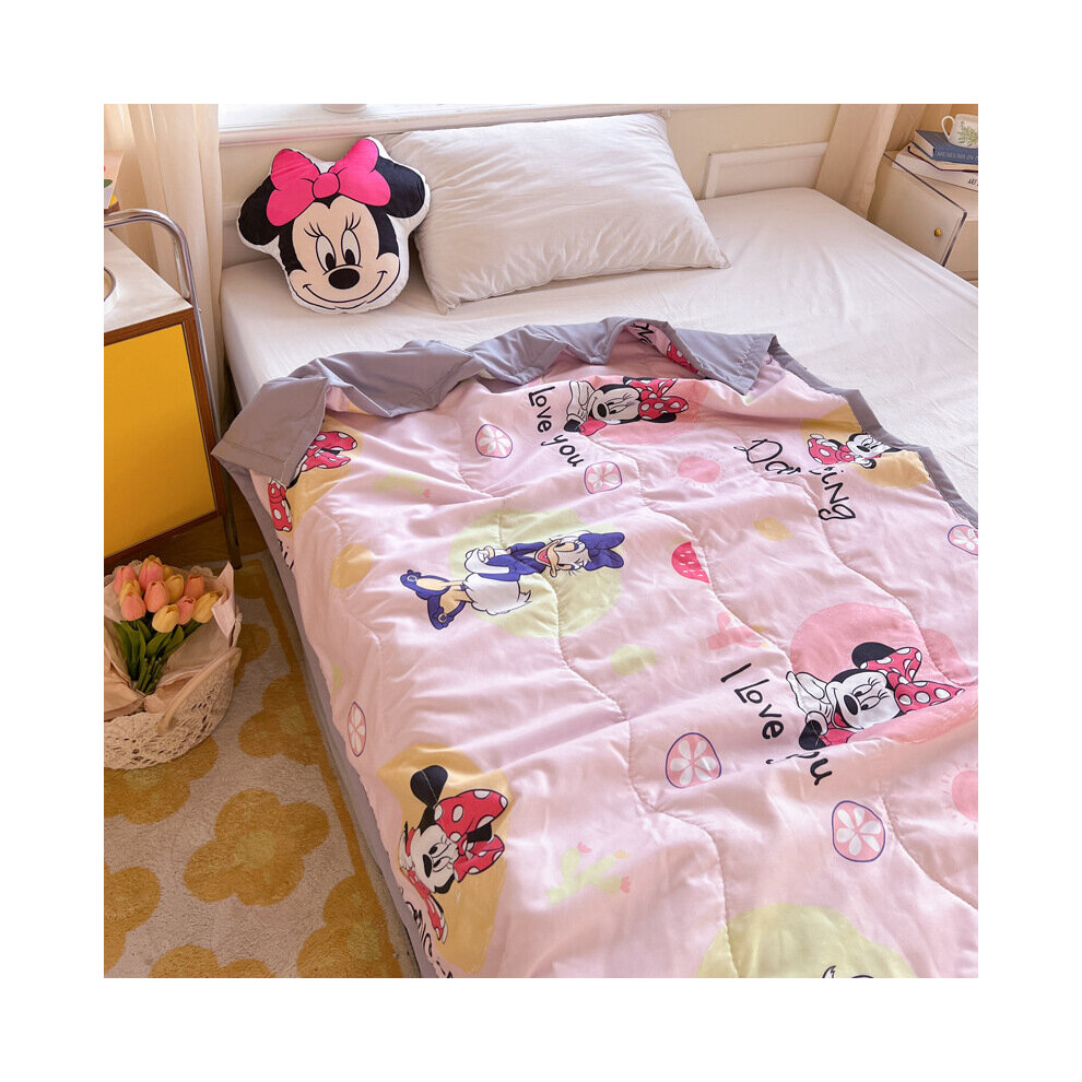 (Minnie) Quilt Kids Summer Toy Story Antibacterial Air Conditioning Blanket Gifts