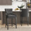Living And Home Kitchen Bar Stool Breakfast Chair Fabric High Counter Stool 1