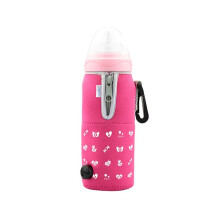 Nuvita Travel Bottle Warmer Foldable With Zip For Baby - Pink
