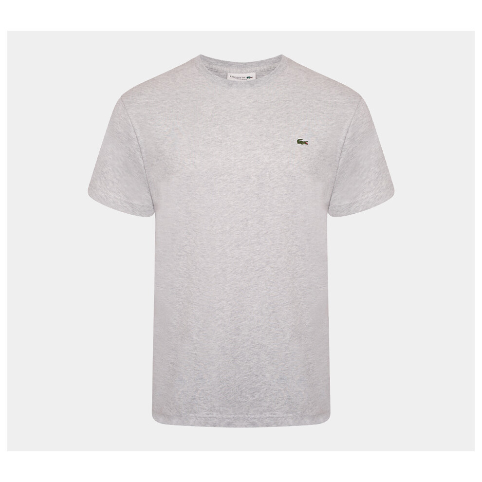 (Chine Grey, 3XL) Lacoste Crew Neck Cotton Jersey T-shirts S-3XL