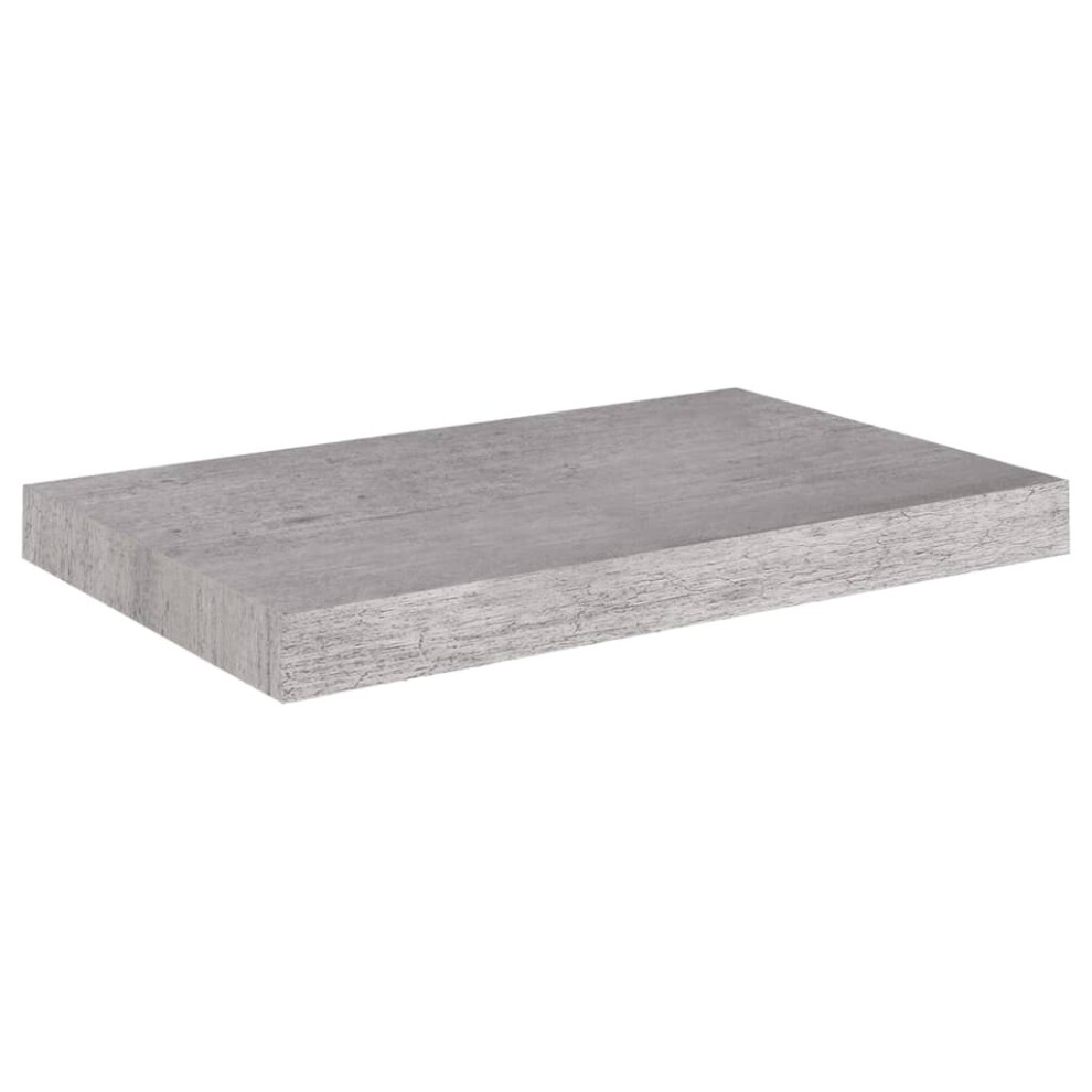 Vidaxl Floating Wall Shelf Concrete Grey Mdf Home Bookcase Wall Board Cd Rack