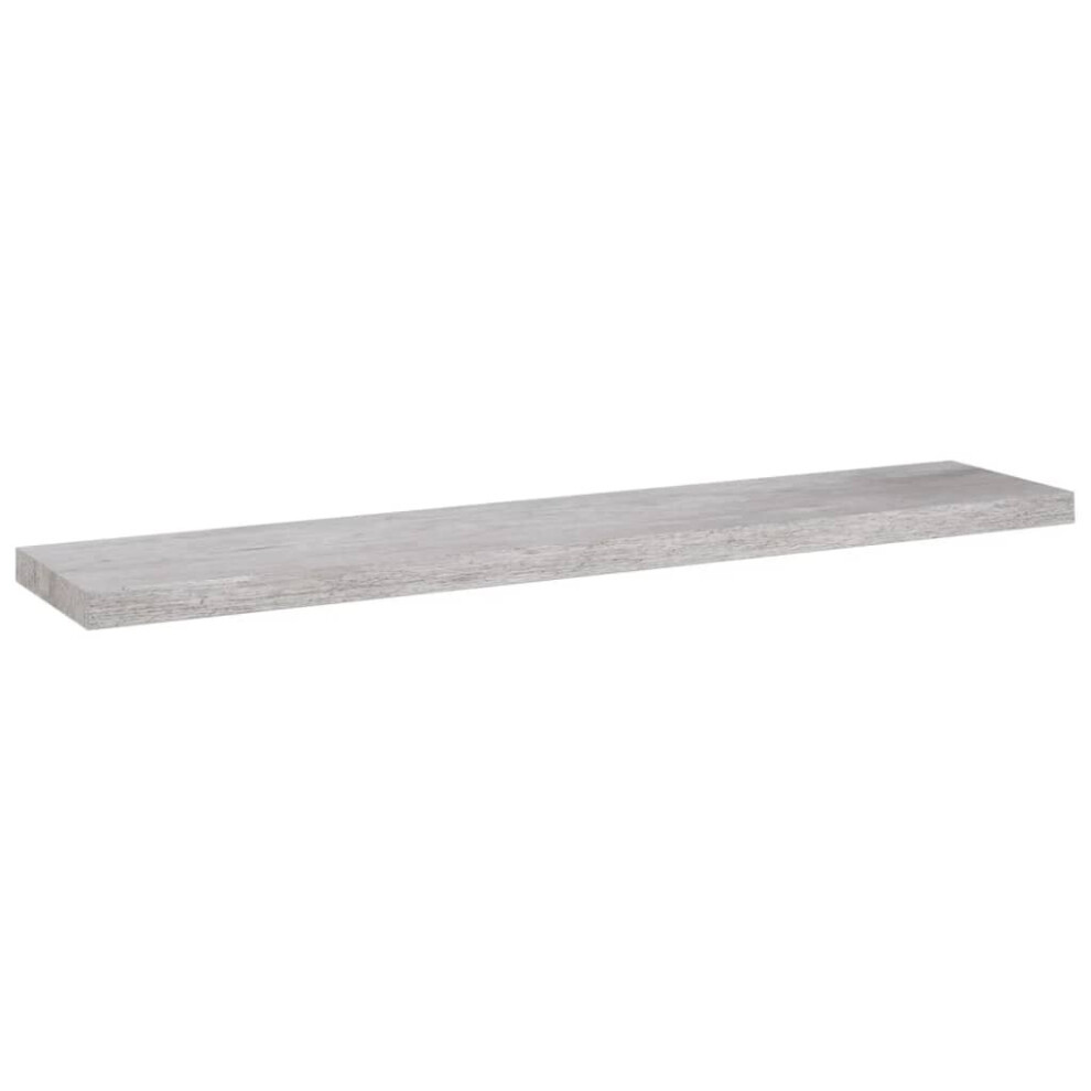 vidaXL Floating Wall Shelf Concrete Grey MDF Home Bookcase Wall Board CD Rack