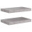 VidaXL vidaXL 2x Floating Wall Shelves Concrete Grey MDF Bookcase Wall Board CD Rack 1
