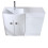 NES Home Bathroom D Shape White Basin Vanity Wc Unit Cabinet 1100 Left Hand | Dene 4