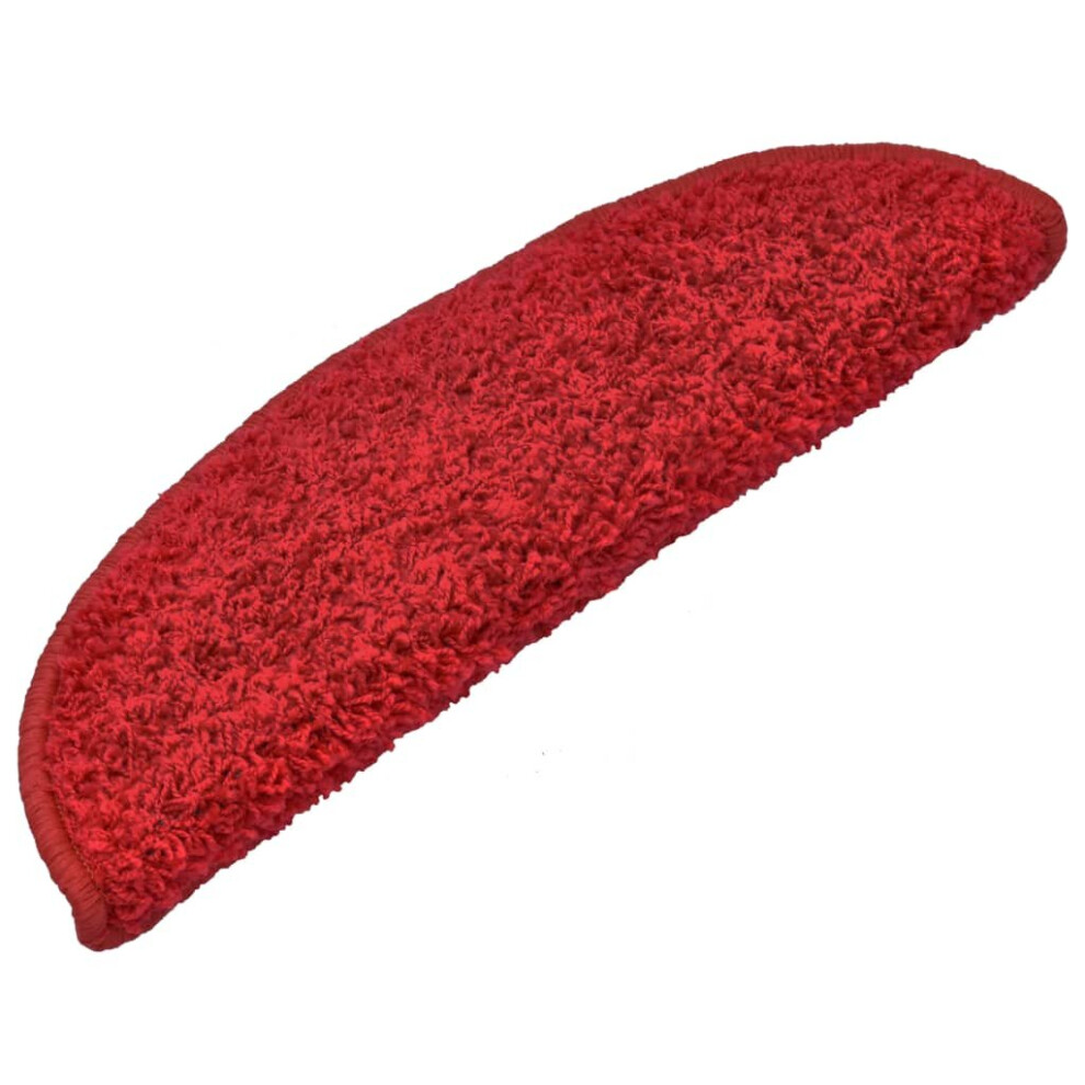 vidaXL Carpet Stair Treads 15 pcs Red Stair Mat Protector Runner Rug Carpet