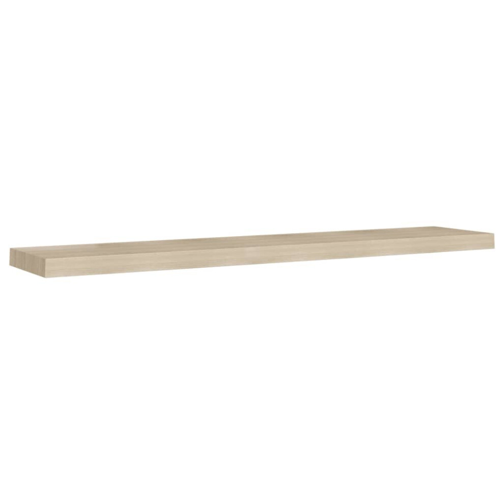 Vidaxl Floating Wall Shelf Oak 120X23.5x3.8 Cm Mdf Display Book Hanging Rack