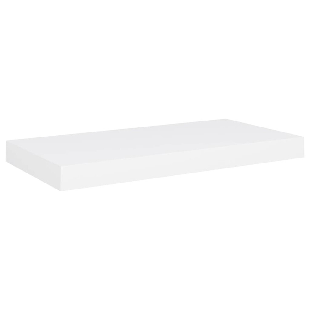 vidaXL Floating Wall Shelf White 50x23x3.8 cm MDF Display Bookcase Wall Ledge