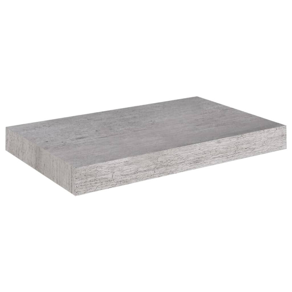 Vidaxl Floating Wall Shelf Concrete Grey Mdf Home Bookcase Wall Board Cd Rack 8720286416921