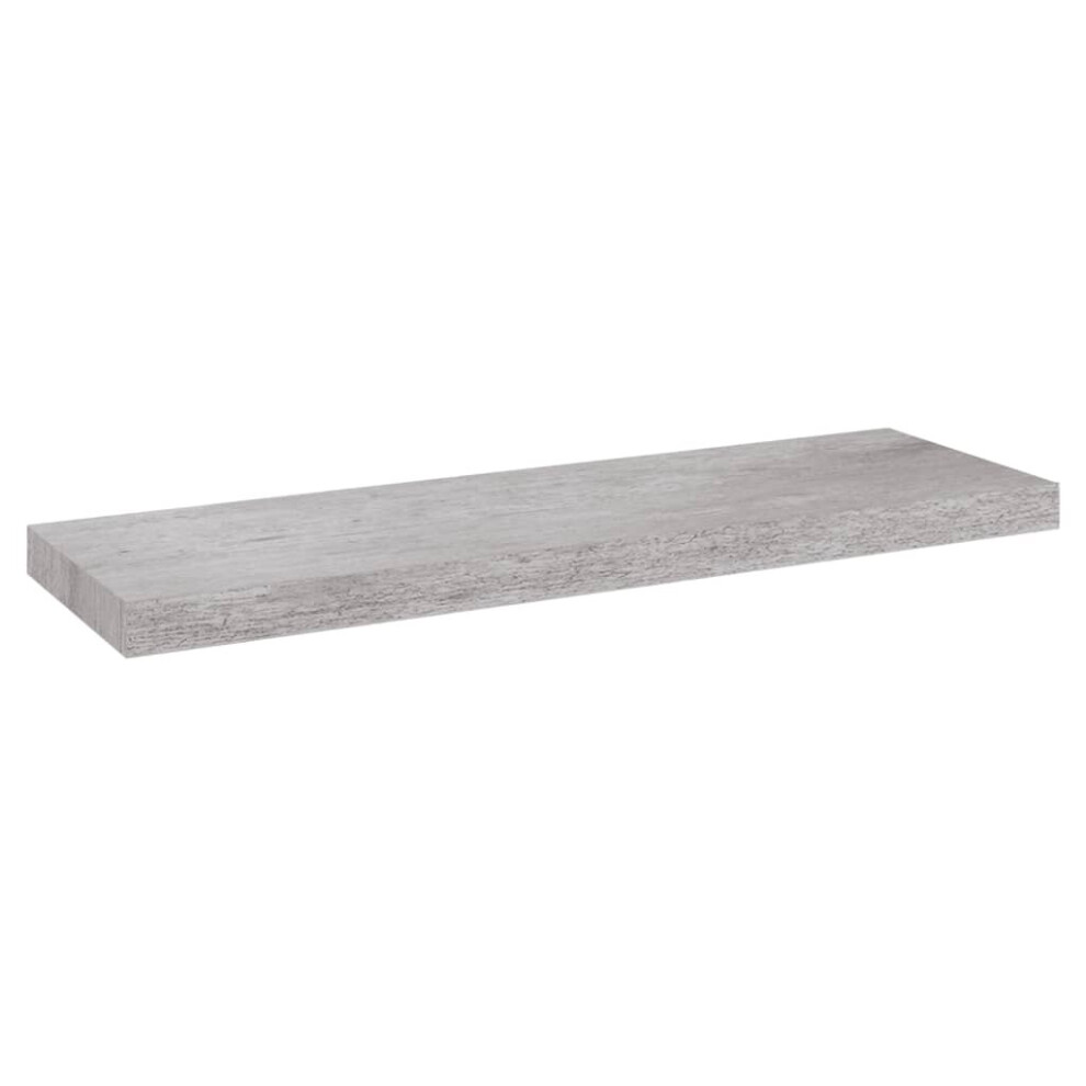 vidaXL Floating Wall Shelf Concrete Grey MDF Wall Ledge Hanging Shelf CD Rack