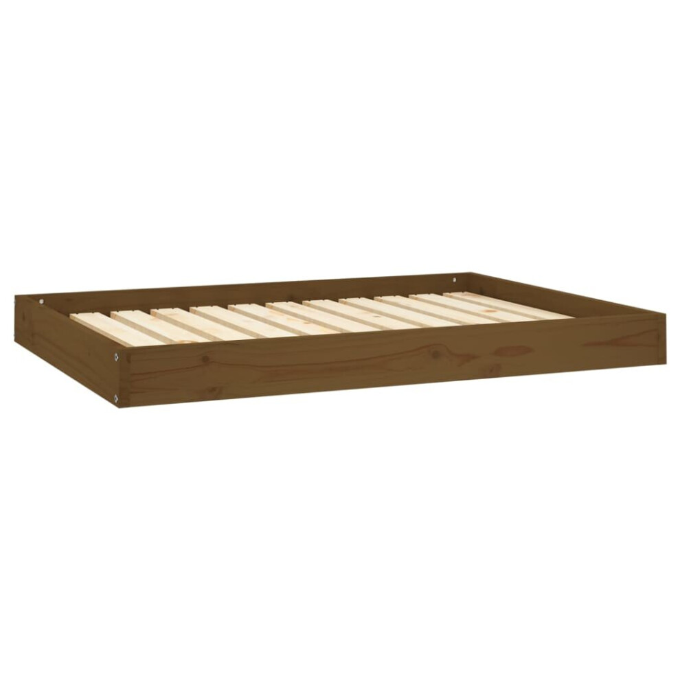 Vidaxl (Honey Brown) Solid Wood Pine Dog Bed Wooden Animal Pet Sofa Dog Couch Multi Colours