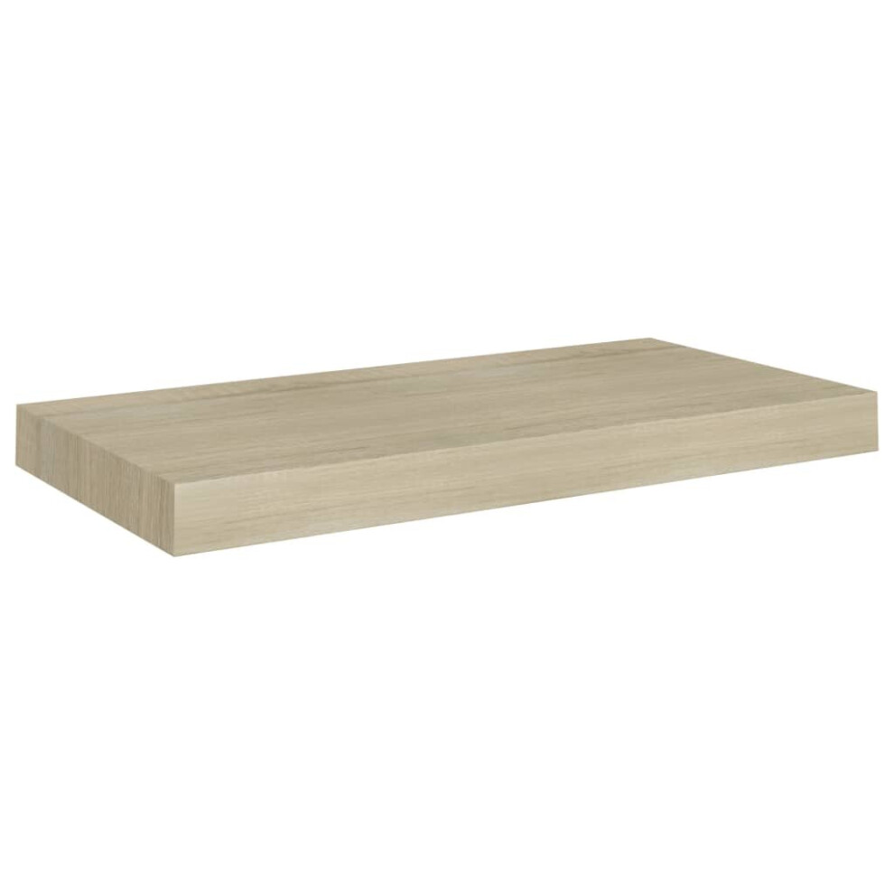 vidaXL Floating Wall Shelf Oak 50x23x3.8 cm MDF Display Bookcase Wall Ledge