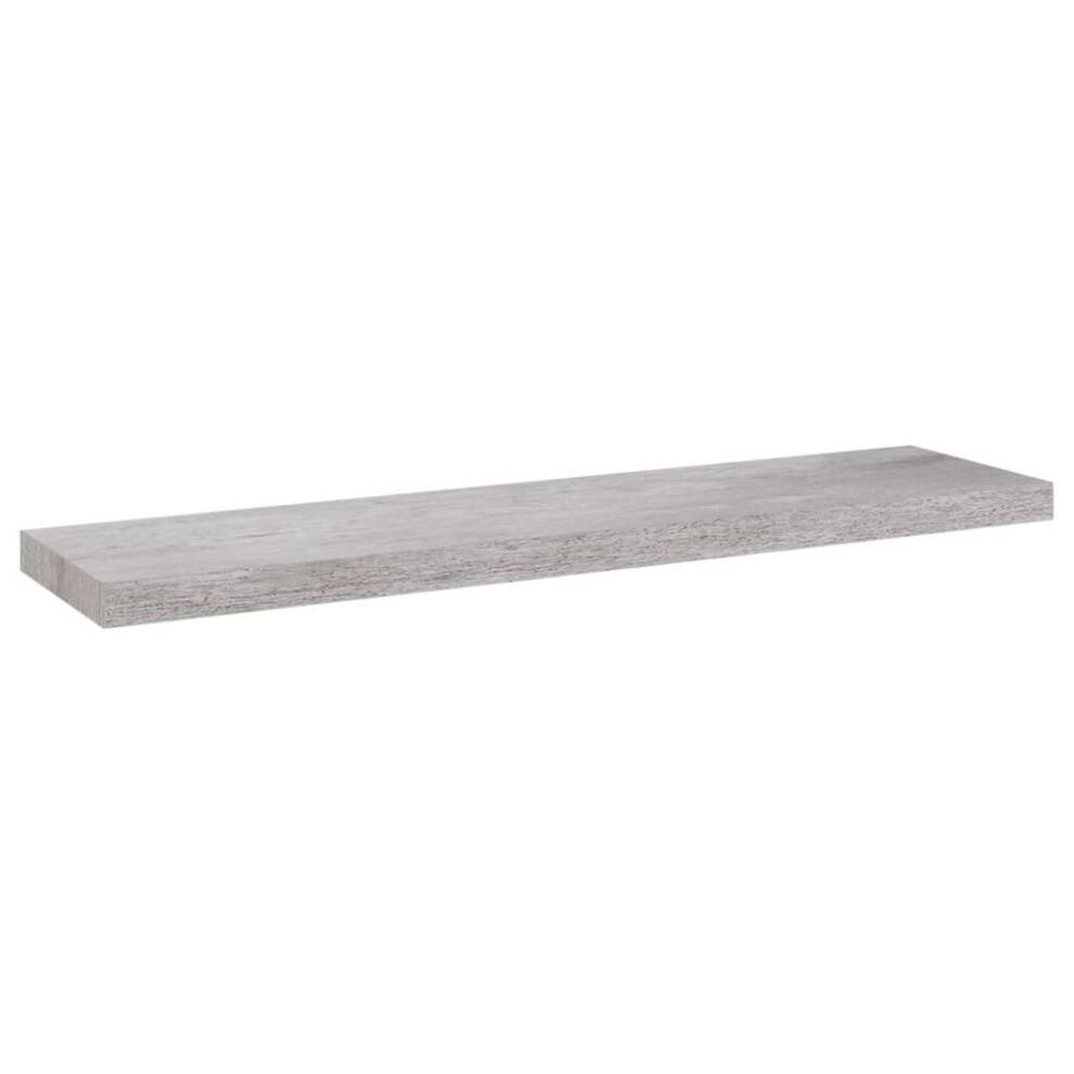 vidaXL Floating Wall Shelf Concrete Grey MDF Wall Ledge Hanging Shelf CD Rack