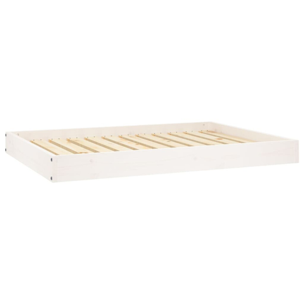Vidaxl (White) Solid Wood Pine Dog Bed Wooden Animal Pet Sofa Dog Couch Multi Colours