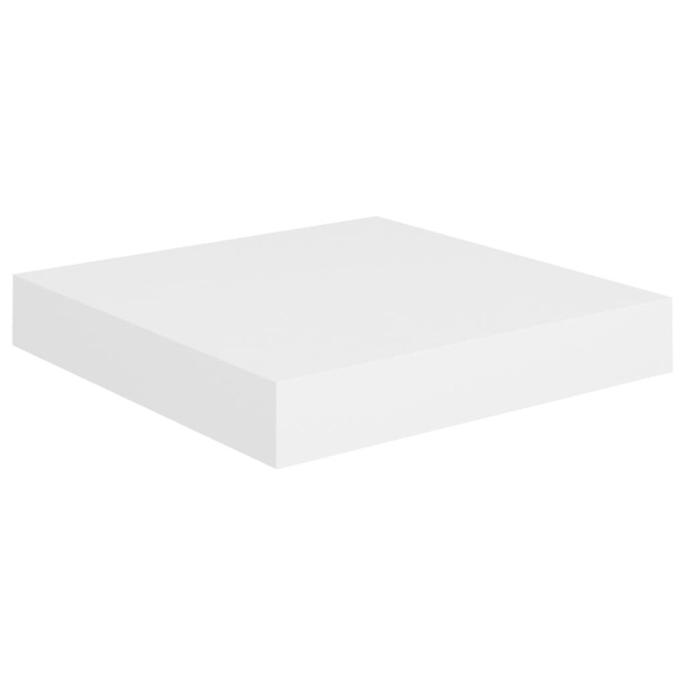 Vidaxl Floating Wall Shelf White Mdf Bookcase Display Storage Living Room 8720286074336