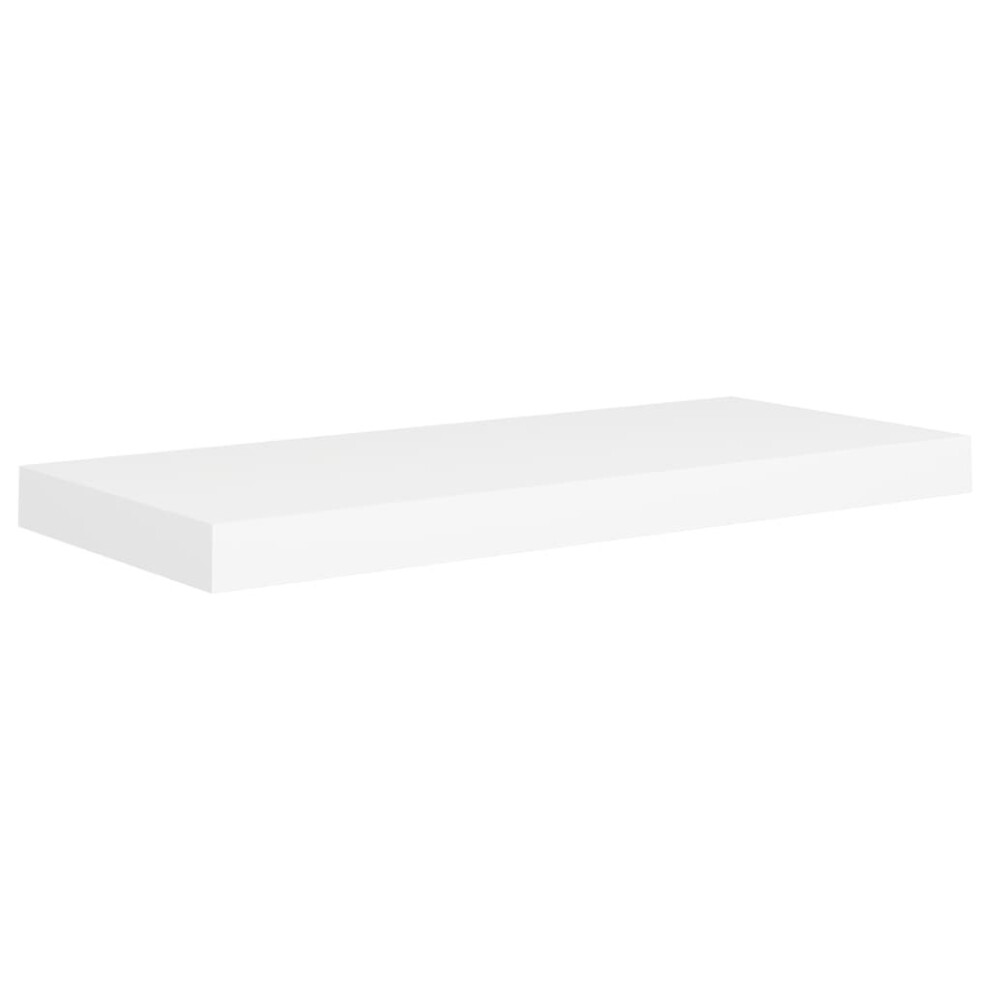 vidaXL Floating Wall Shelf White 60x23.5x3.8 cm MDF Display Book Hanging Rack