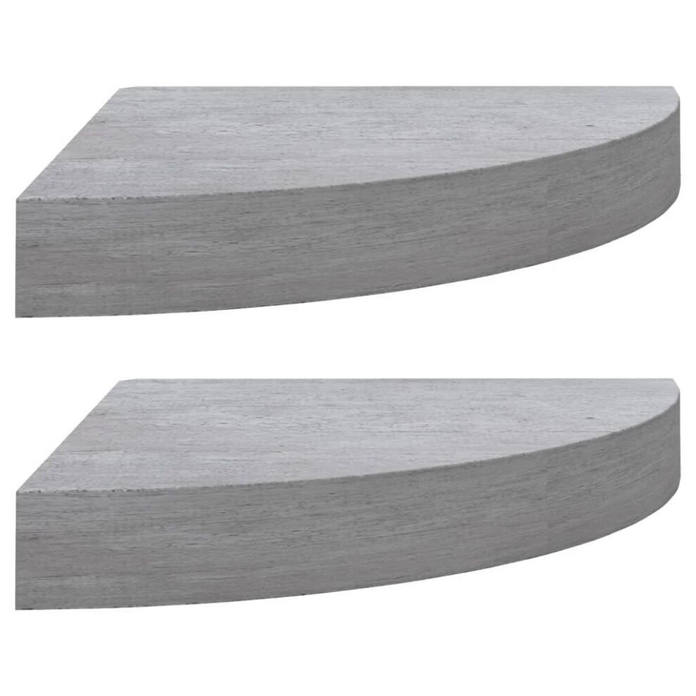 Vidaxl Grau Wall Corner Shelves 2 Pcs Concrete Grey 35X35x3,8 Cm Mdf - Bild 2