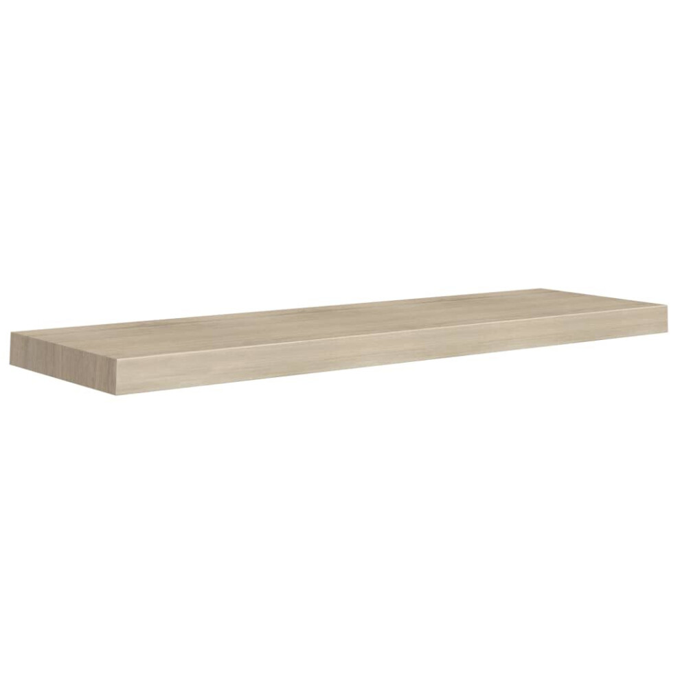 Vidaxl Floating Wall Shelf Oak 90X23.5x3.8 Cm Mdf Display Book Hanging Rack