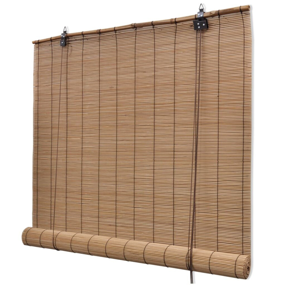 vidaXL Roller Blind Bamboo 150x160cm Brown Home Window Curtain Shade Cover