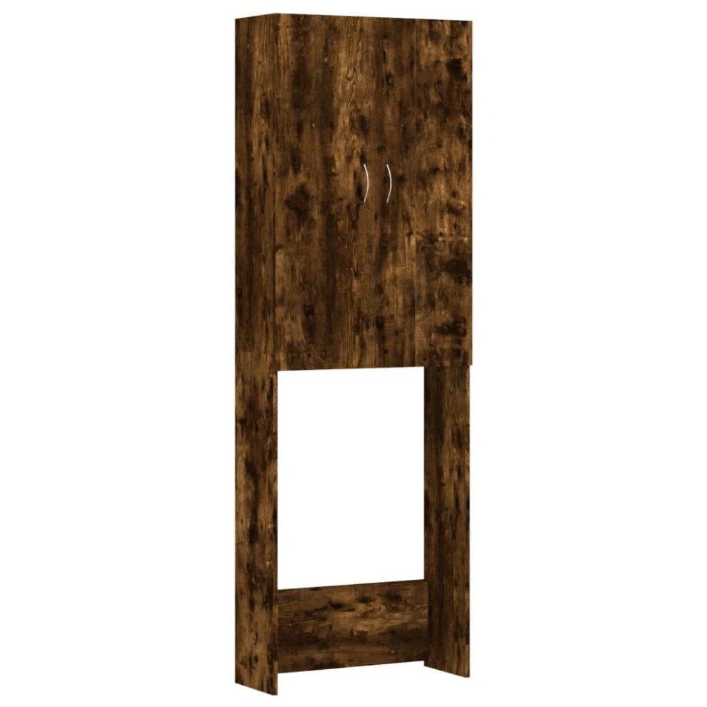 (smoked oak) vidaXL Washing Machine Cabinet Bathroom Laundry Room Cupboard Storage Rack
