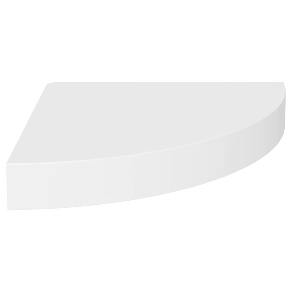 Vidaxl Floating Corner Shelf 25X25x3.8 Cm Mdf Display Hanging Rack Home White