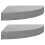 VidaXL vidaXL 2x Wall Corner Shelves Concrete Grey MDF Hanging Wall Display Shelf 2