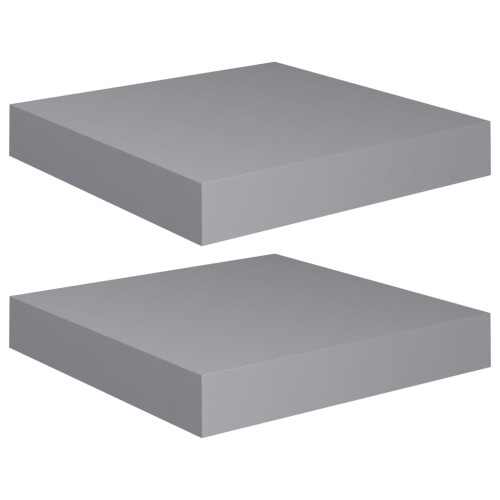 VidaXL vidaXL Schweberegale 2 Stk. Grau 23x23,5x3,8 cm MDF 1