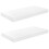 VidaXL vidaXL 2x Floating Wall Shelves High Gloss White 50x23x3.8 cm MDF Bookcase 4