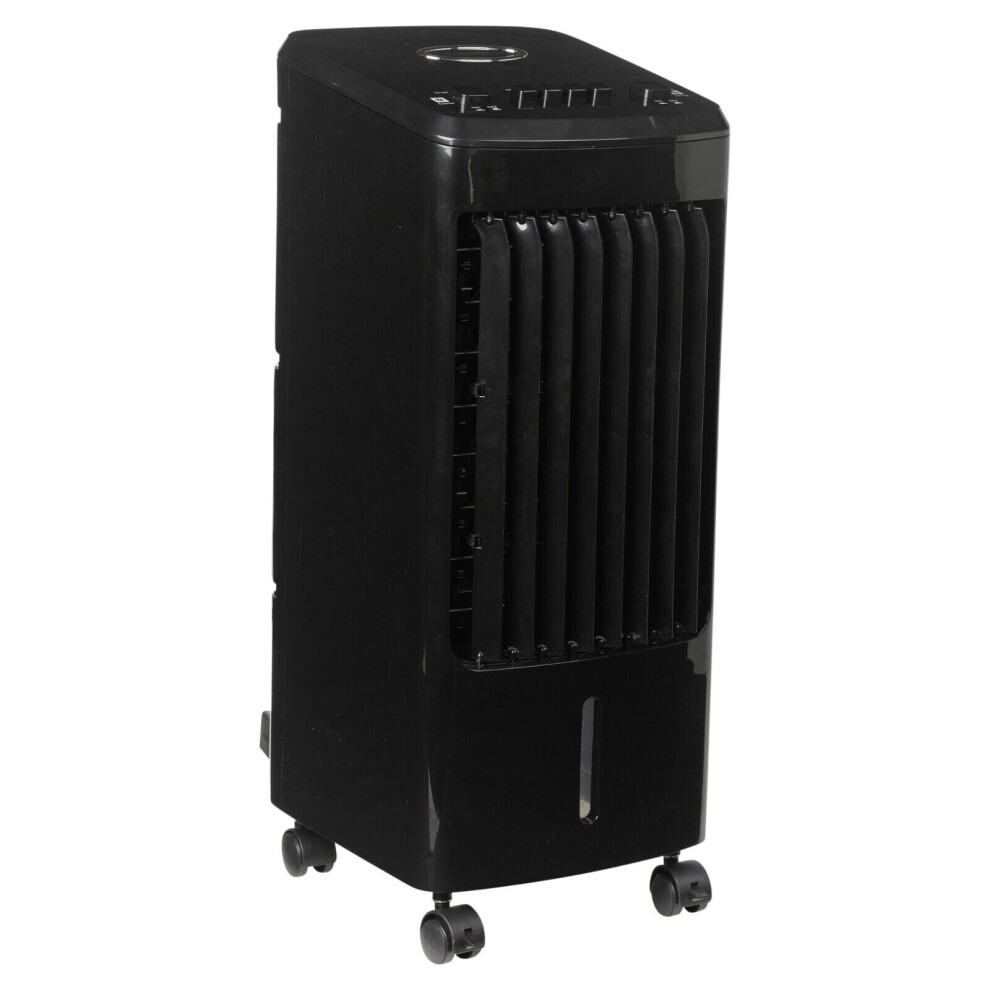 (Black) Portable Air Cooler AC Fan Conditioner Ventilation Unit on Wheels w/ 2 Ice Packs