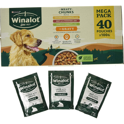 Purina Winalot Cibo per cani misto in salsa, 40 x 100g