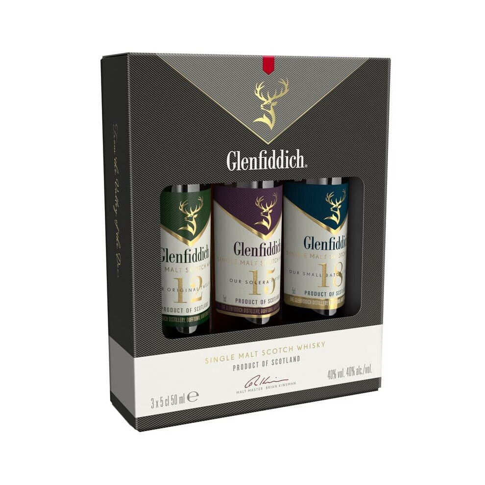 Glenfiddich Miniature Gift Set 3 x 5cl 