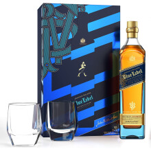 Johnnie Walker Blue Label Gift Pack & 2 Crystal Glasses 2022 Edition