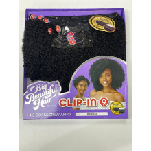 (Natural Black) Outre Feme Big Beautiful Hair Clip-in 9pcs 4C Corkscrew Afro