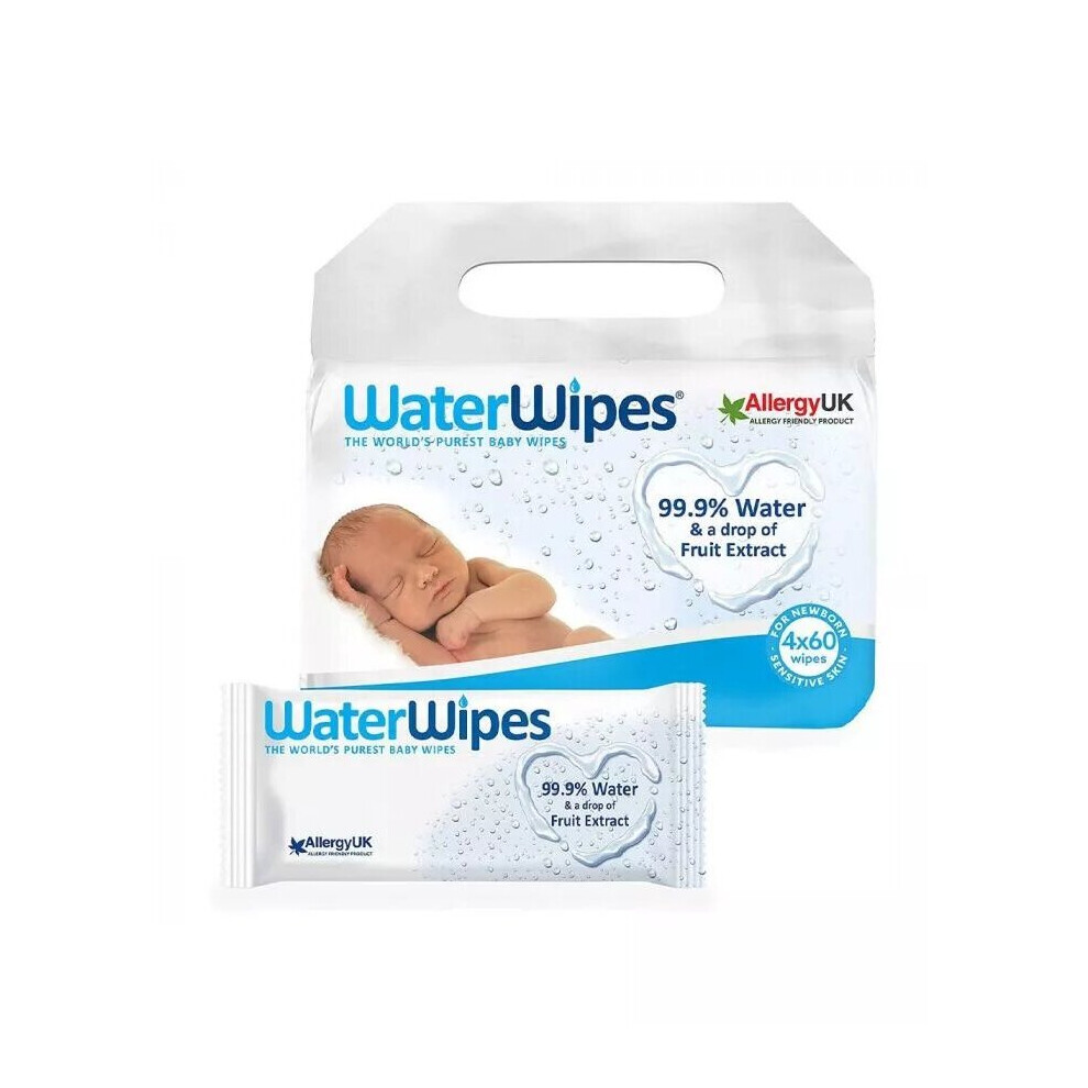 WaterWipes Baby Wipes 4*60 Value Pack