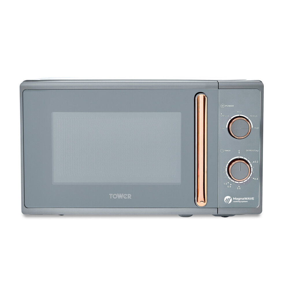 Tower Cavaletto /Rose Gold 800W 20L Microwave T24038rgg Grey