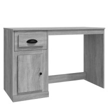 (grey sonoma) vidaXL Desk Computer Desk Office Writing Desk with Drawer Engineered Wood