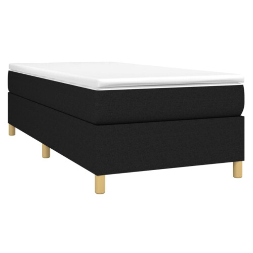 VidaXL (black, 35 cm/ 3ft single) vidaXL Box Spring Bed Frame Mattress Foundation Upholstered Bed Base Fabric 2