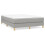 VidaXL (light grey, 25 cm/ 4ft6 double) vidaXL Box Spring Bed Frame Mattress Foundation Upholstered Bed Base Fabric 2