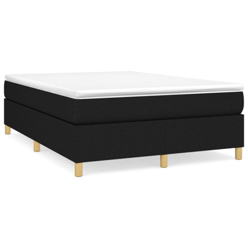 VidaXL (black, 35 cm/ 4ft6 double) vidaXL Box Spring Bed Frame Mattress Foundation Upholstered Bed Base Fabric 1