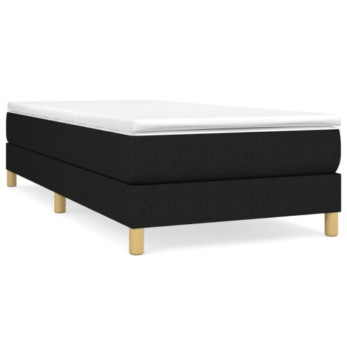 VidaXL (black, 25 cm/ 3ft single) vidaXL Box Spring Bed Frame Mattress Foundation Upholstered Bed Base Fabric