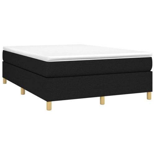 VidaXL (black, 35 cm/ 4ft6 double) vidaXL Box Spring Bed Frame Mattress Foundation Upholstered Bed Base Fabric 2