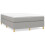 VidaXL (light grey, 35 cm/ 4ft6 double) vidaXL Box Spring Bed Frame Mattress Foundation Upholstered Bed Base Fabric 1