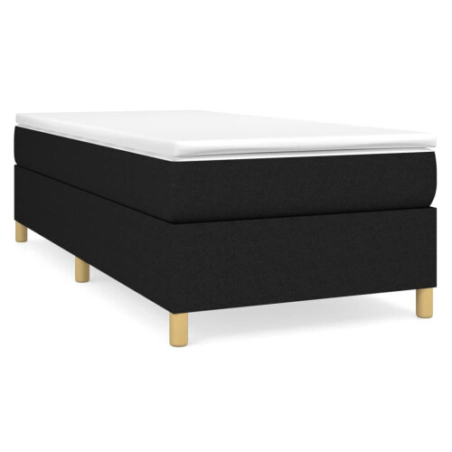 VidaXL (black, 35 cm/ 3ft single) vidaXL Box Spring Bed Frame Mattress Foundation Upholstered Bed Base Fabric